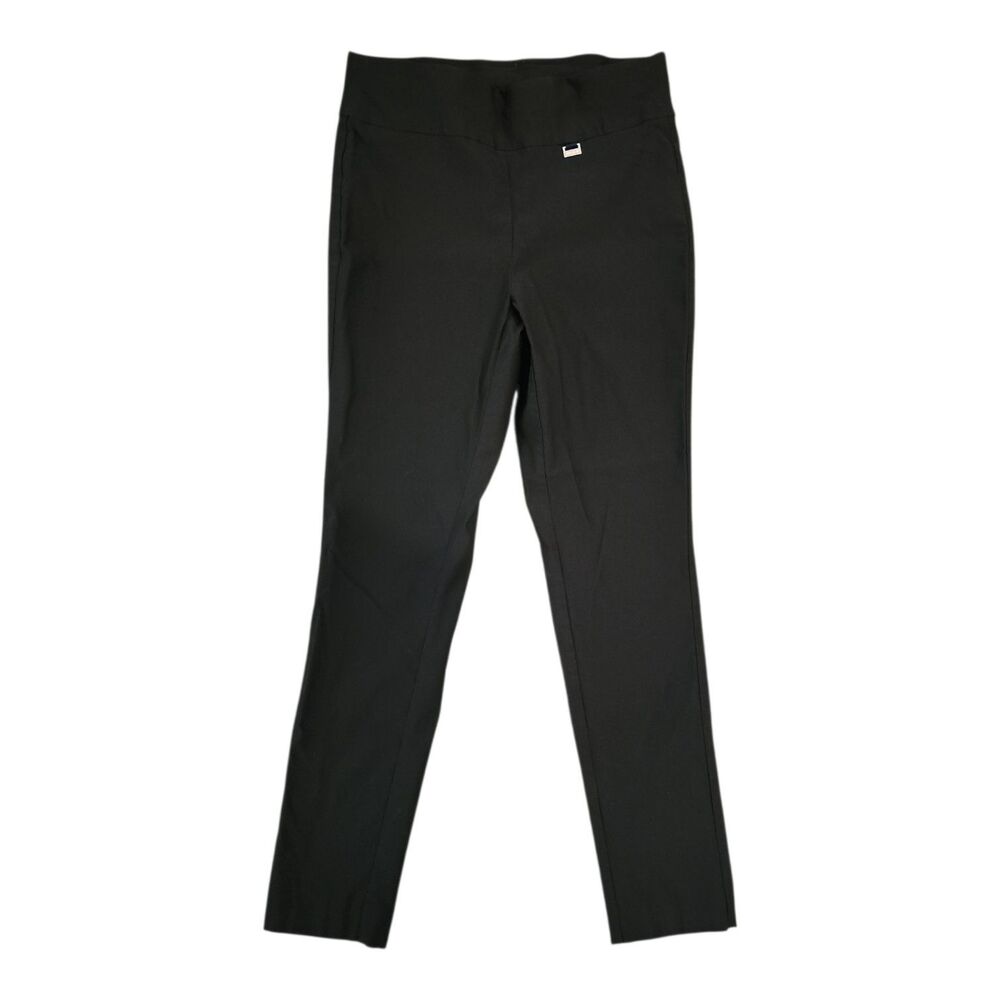 Anne Klein Ponte Pants Women's size Medium Black Pull on Stretch Skinny Career